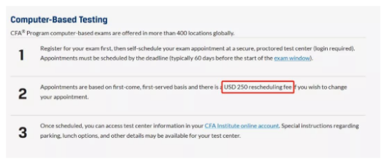 CFA考试地点